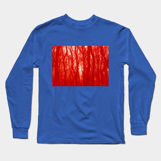 VELVET WOOD: Red Long Sleeve T-Shirt by Danny Germansen